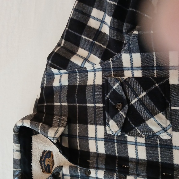 Plaid Lined Button-Up Shirt Jacket - Picture 3 of 7